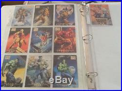 MARVEL MASTERPIECES 1996 Complete base set of 100 cards Tough to find