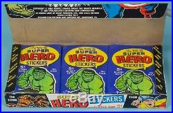 MARVEL SUPER HERO STICKERS 1967 FULL MINT BOX 24 PACKS Capt America Hulk Thor