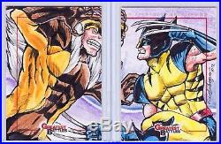MARVEL WOLVERINE VS SABRETOOTH Sketch Greatest Battles Warren Martineck Card
