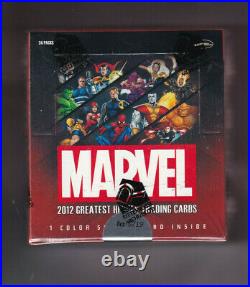 Marvel 2012 Greatest Heroes Trading Card Box One (1) Factory Sealed Box