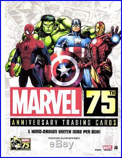 Marvel 75th Anniversary 12 Box case SKETCH IN AVERY BOX