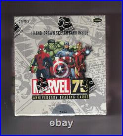 Marvel 75th Anniversary Trading Card Box One (1) Factory Sealed Box