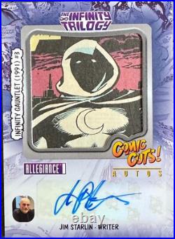 Marvel Allegiance The Infinity Trilogy Comic Cuts! Auto Jim Starlin /25 Thanos Marvel Allegiance The Infinity Trilogy Comic Cuts! Auto Jim Starlin /25 Thanos