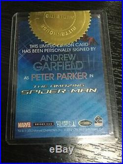 Marvel Amazing Movie Spider-Man Andrew Garfield auto Autograph Peter Parker