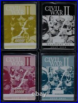 Marvel Annual Deadpool Civil War Printing Plate Cyan Black Yellow Magenta 1/1