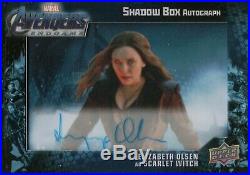 Marvel Avengers Endgame, Elizabeth Olsen Shadow Box Autograph Card SBA-EO #25/25