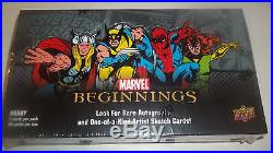 Marvel Beginnings 1 Sealed Hobby Box 24 Packs Look for Autographs & Sketch Cards