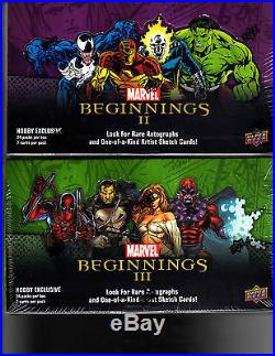 Marvel Beginnings Series 2 Series 3 Sealed box cards