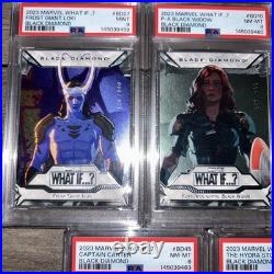Marvel Black Diamond 2023 What IF /199 PSA graded 8-9 Mint Comic Trading cards