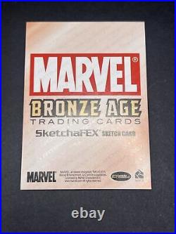 Marvel Bronze Age Sketch Card By Anthony J Tan The Thing Black Panther