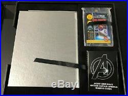 Marvel Captain America EMX Trading Card Collection Chris Evans Autograph Display