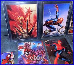 Marvel Cards Spider-Man Carnage Venom Marvel Masterpieces Metal Universe RARE