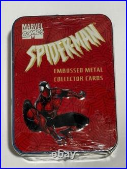 Marvel Comics Spider-Man Embossed Metal Collector Cards 1996 SEALED Tin withCards