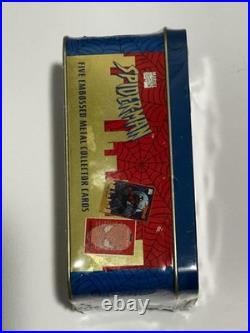Marvel Comics Spider-Man Embossed Metal Collector Cards 1996 SEALED Tin withCards