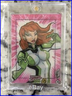 Marvel Dangerous Divas Phoenix Color Artist Sketch Card SketchaFex 1/1