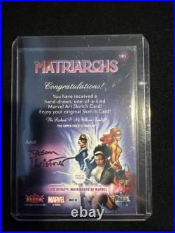 Marvel Fleer Ultra Matriarchs Mystique 1/1 Jason Christnes Sketch card