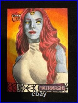Marvel Fleer Ultra Matriarchs Mystique 1/1 Jason Christnes Sketch card