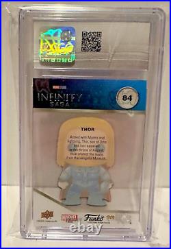 Marvel Funko POP! Infinity Saga UpperDeck TCG Thor Clear Cut Graded 9 Mint