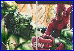 Marvel Greatest Battles Panel Sketch Card By Matt Glebe