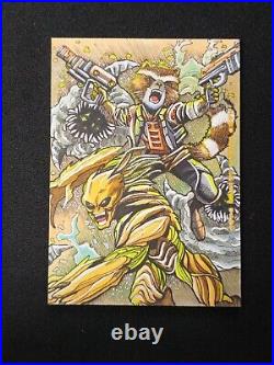 Marvel Groot&Rocket Racoon Sketch Card 1/1 By Yuki Finding UNICORN Guardians