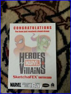 Marvel Heroes And Villains Deadpool Thunder Frong Charles Hall Sketch Card