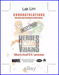 Marvel Heroes & Villains Artist Proof sketch card by Lak Lim