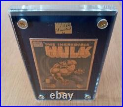 Marvel Limited Edition The Incredible Hulk 24k Gold Trading Card 1996