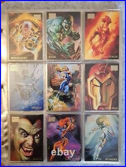Marvel MASTERPIECES 1996 Complete Set Base 100 cards High Grade Trading Fleer