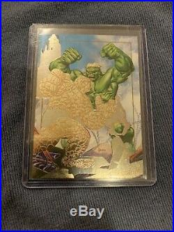 Marvel Masterpieces 1992 Thing Vs. Hulk (Error Card Rare 1 Of A Kind)