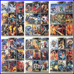 Marvel Masterpieces 1996(100)Set+6/6 Gold Chase+ 5/6 Double Impact+2 Packs/ Open