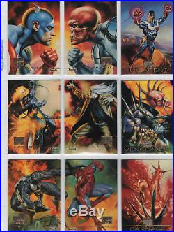 Marvel Masterpieces 1996 100 card base set plus Golden Gallery Card Set of 6