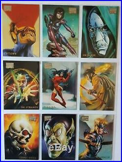 Marvel Masterpieces 1996 Complete Base Set and Complete Gallery Gold Set