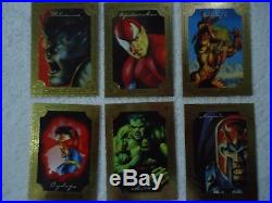 Marvel Masterpieces 1996- Set Complete 6 Gallery Cards Marvel Masterpieces 96