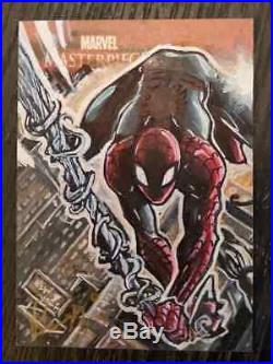 Marvel Masterpieces 2007 AP SKETCH CARD SPIDERMAN by RENAE DELIZ