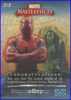 Marvel Masterpieces 2007 Original Spiderman 2099 Sketch Card by Bill Reinhold