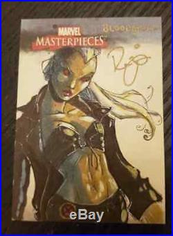 Marvel Masterpieces 2007 SKETCH CARD BLOOD STORM by RENAE DELIZ