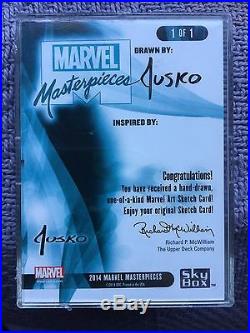 Marvel Masterpieces 2016 Sketch Kingpin Joe Jusko Card Rare MM