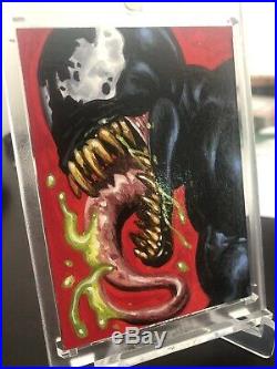 Marvel Masterpieces 2016 Venom Sketch Card By Joe Jusko Painted 1 Of 1