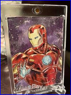 Marvel Masterpieces 2018 Iron Man Sketch Card By Bella Rachlin