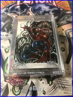 Marvel Masterpieces 2018 SKETCH CARD Spider-Man/Venom Melike Acar