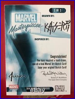 Marvel Masterpieces Jusko Deadpool Carnage Sketch Card By Bryan Tillman Kaiser