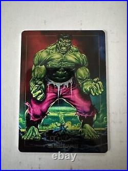Marvel Masterpieces METAL Hulk Trading Card Joe Jusko Kickstarter Exc Ltd 2000