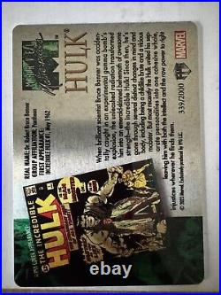 Marvel Masterpieces METAL Hulk Trading Card Joe Jusko Kickstarter Exc Ltd 2000