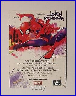 Marvel Metal Universe Spider-Man BLACK CAT Artist Sketch 1/1 Jovenal Mendoza