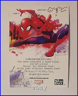 Marvel Metal Universe Spider-Man Ghost-Spider Gwen Artist Sketch 1/1 Jomar Bulda