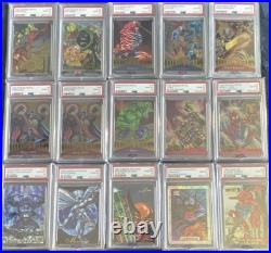 Marvel PSA 10 Graded Lot (Metal/Universe/Flair) 90's Hulk Spider-ManCarnage Doom
