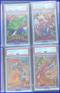 Marvel PSA 10 Graded Lot (Metal/Universe/Flair) 90's Hulk Spider-ManCarnage Doom