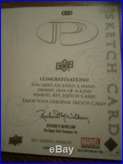 Marvel Premier 2012 1/1 Big Sketch Card Deadpool