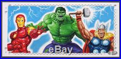 Marvel Premier 3 Panel Hulk Thor Iron Man Daredevil Sketch Card by Bob Larkin