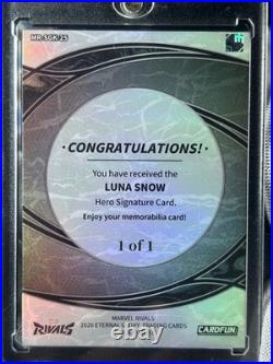 Marvel Rivals KAKAWOW PHANTOM/Eternal Glory Luna Snow 1/1 4-Card Lot